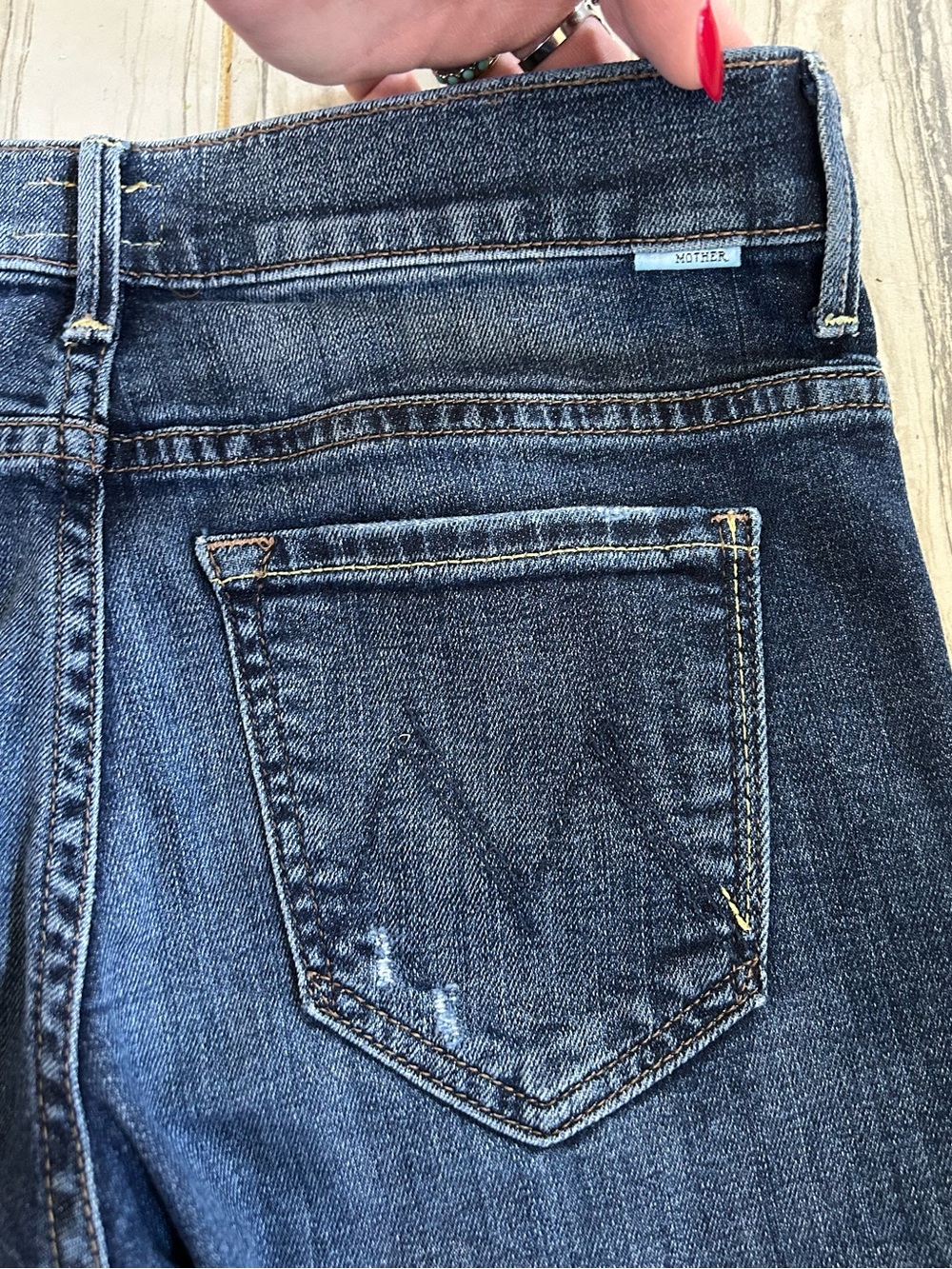 MOTHER The Slacker Mid Rise Flare Stretch Jeans in Spellbound in Seattle - Picture 9 of 15